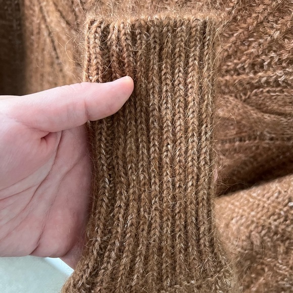 Sezane Marius Jumper Mohair Sweater Camel - Picture 9 of 11